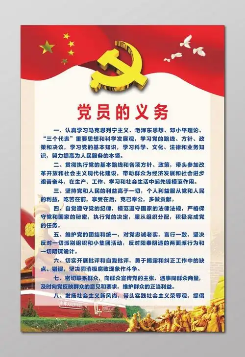 党员义务制度牌