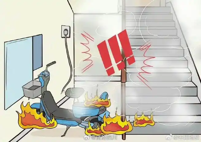 【漫画:超凡战队侃消防之电瓶车安全】电瓶车一旦着火,100秒内温度便