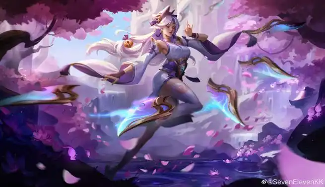 灵魂莲华——艾瑞莉娅画了刀妹的灵魂莲华同人皮肤和插画,还有很多