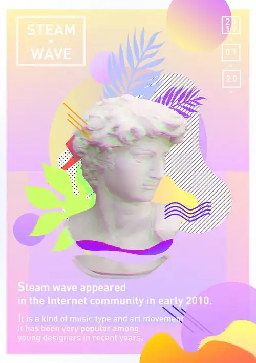 蒸汽波风格海报