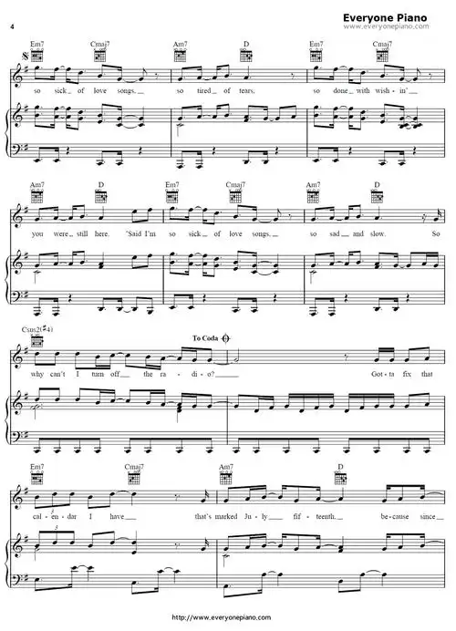 so sick-ne-yo五线谱预览4