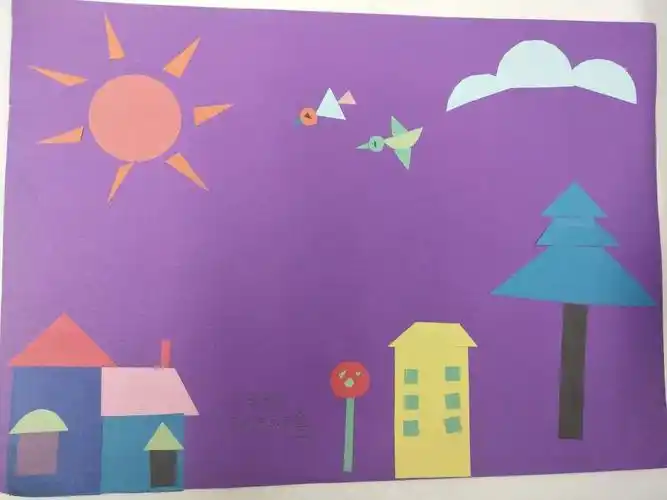 一年级几何图形拼贴画