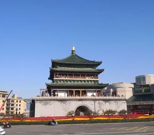 不远处就是钟楼,西安的标志性建筑