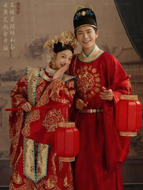 国风古韵父母都超爱的中式汉服婚纱照