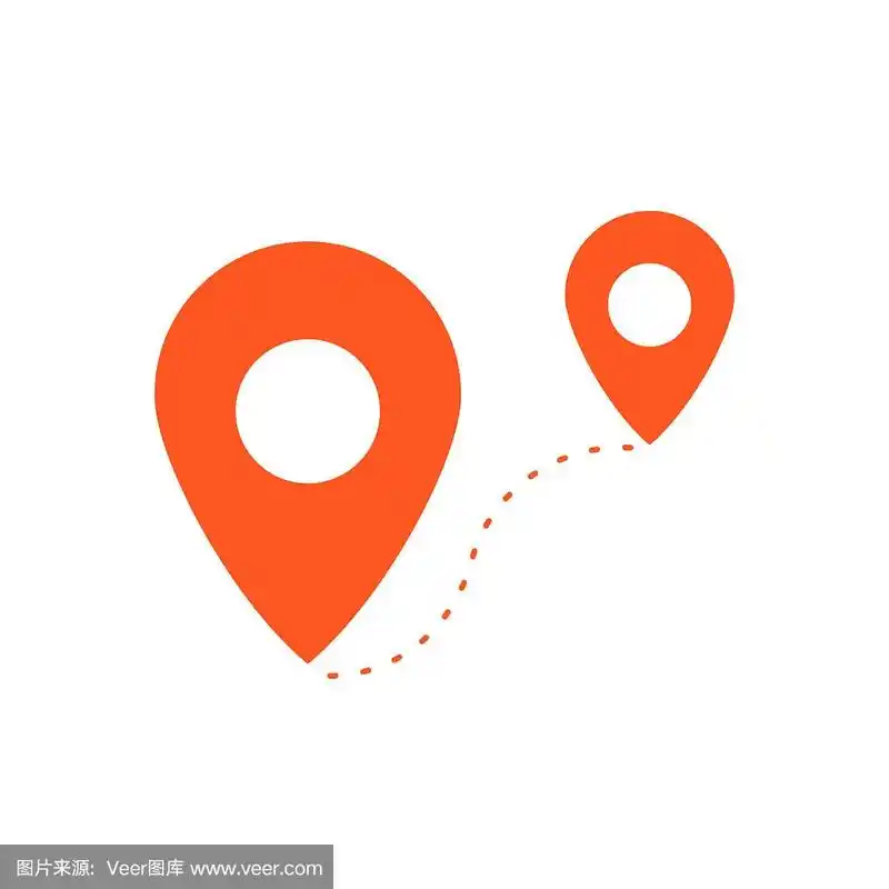 美丽的距离字形图标