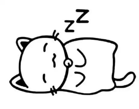 简笔画动物简笔画(步骤13)给小猫涂上颜.创意手绘睡觉的小猫咪