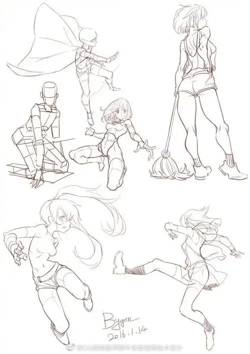 人体动态结构练习