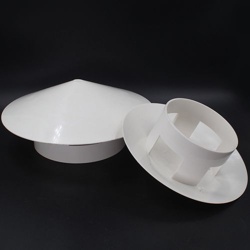 仁德行pvc防雨帽屋面通气帽屋顶风帽管帽排气罩烟囱帽屋面排气管挡