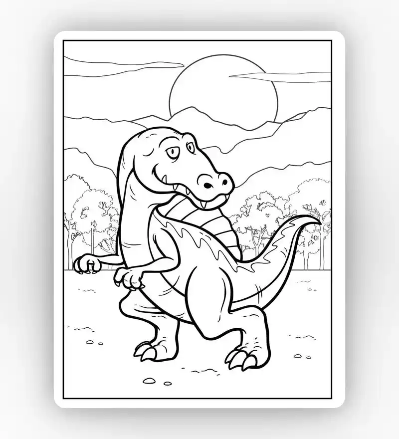 恐龙涂色画 11.1 #家长收藏 #手抄报 #学习素材 #手抄报素材