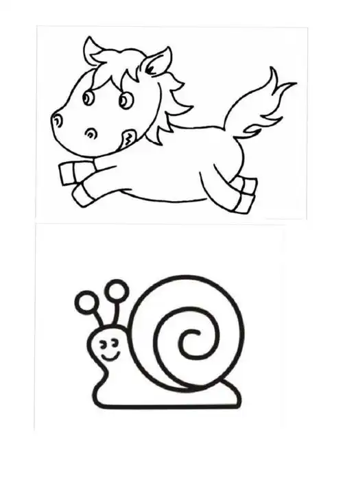 儿童简笔画填色画