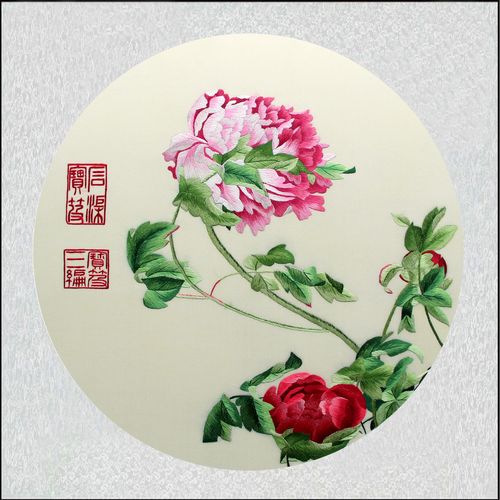 苏绣刺绣手工成品客厅挂画世宁玉兰玉兰花花鸟苏绣