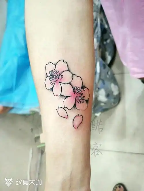 樱花_纹身图案手稿图片_张晓会的纹身作品集