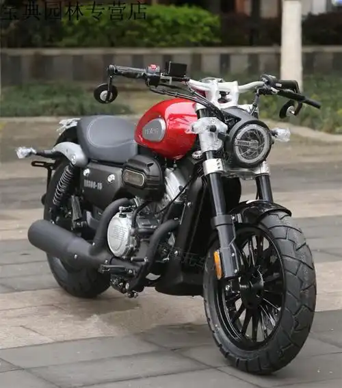 奔达金吉拉bd300太子摩托车哈雷大排量巡航皮带风暴复古车 整车 灰色