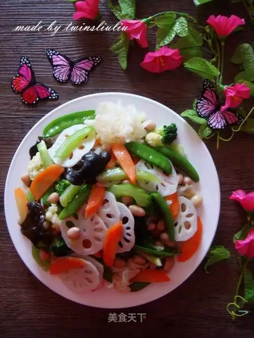 荷塘小炒(素什锦)的做法_荷塘小炒(素什锦)怎么做_twinsliuliu的菜谱