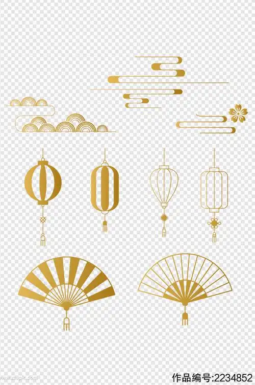 中国中式国风免扣元素