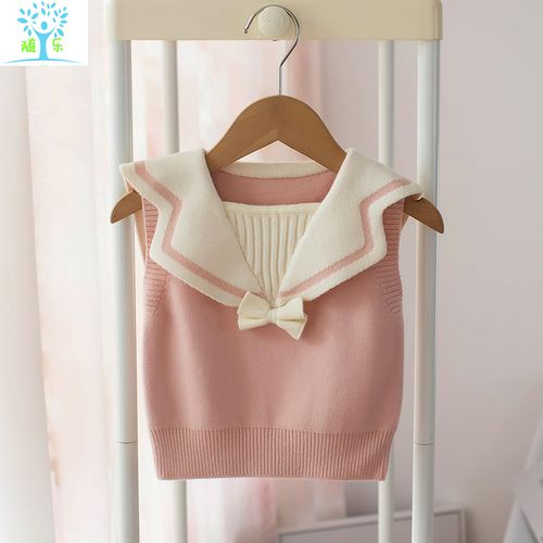 女童针织马甲春秋宝宝毛衣小背心婴儿童毛线外穿马夹秋冬保暖坎肩