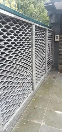 四合院古建 仿古背景墙小筒瓦 青瓦拼花 花窗 透窗 创意形象墙 大号