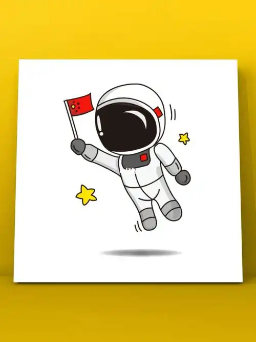 6904宇航员航天员简笔画