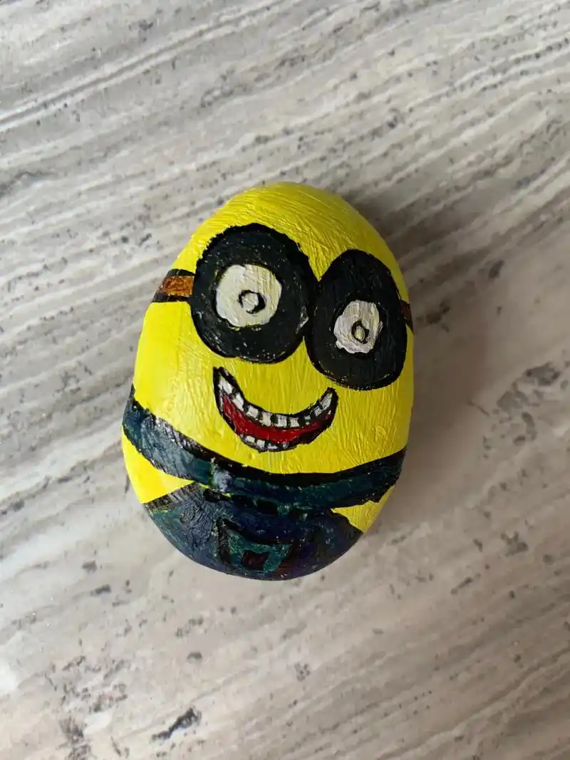 周末手工石头画