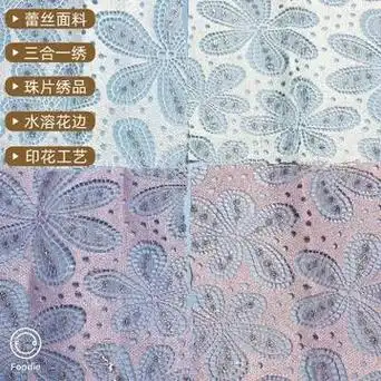 新款锦纶幻彩纱蝴蝶花镂空股线蕾丝 时尚银丝花边女装连衣裙面料