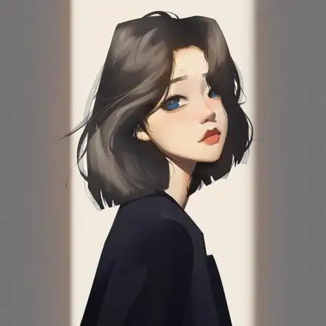 2022年单人头像超绝的短发手绘动漫头像