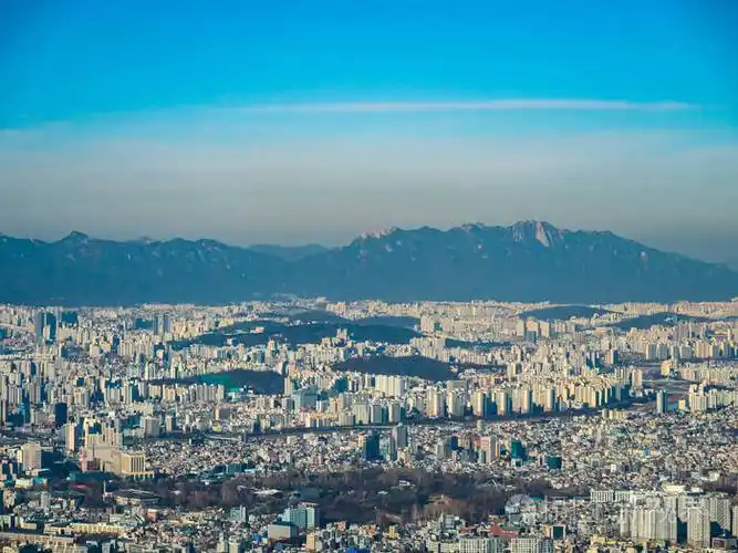 首尔建筑的美丽鸟瞰图