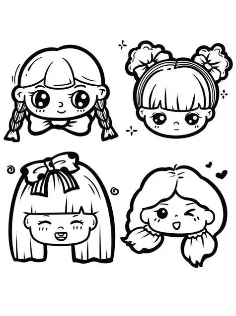 超级可爱小女孩简笔画手帐手绘简笔画简笔画|临摹|小女孩|可爱简笔画