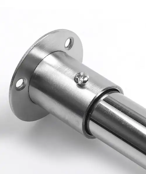 挂衣杆连接件配件木衣柜加固配件挂衣杆底座圆不锈钢管管件固定t实心