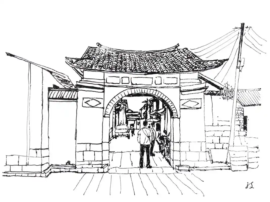 意境之速写篇.喜洲古镇离大理古城很近.因此游客众多,商业气氛 - 抖音