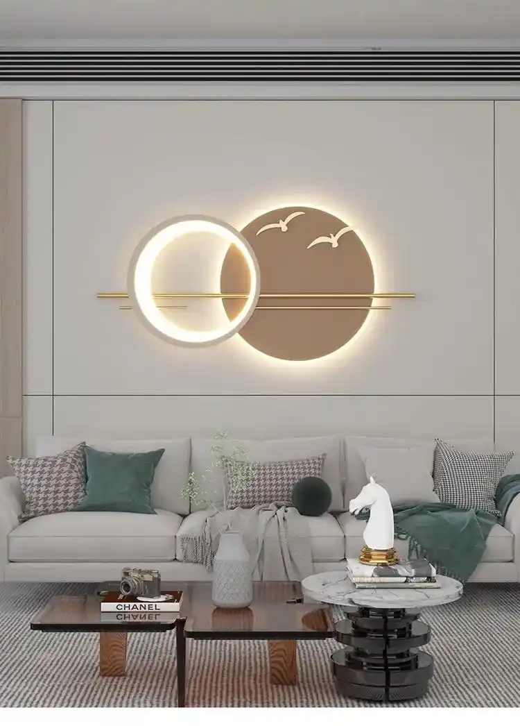 壁灯客厅沙发背景墙装饰画轻奢卧室床头灯壁画灯免接线造型氛围灯