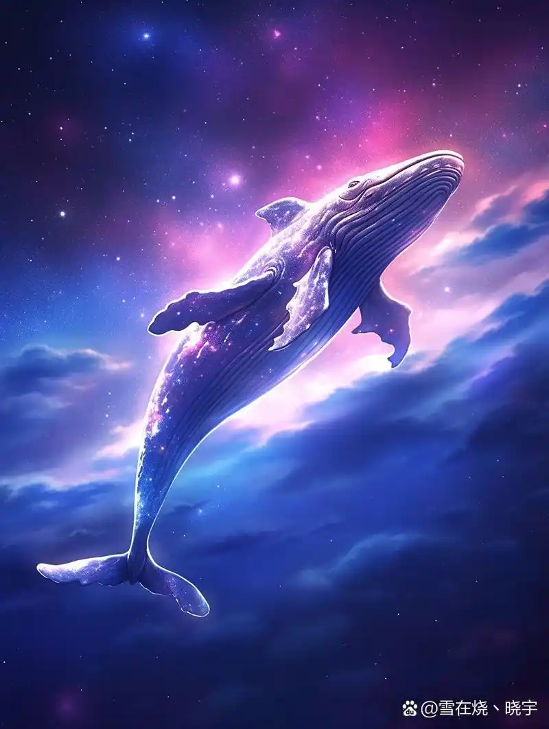 北冥有鱼,其名为鲲 星空绘画大鱼95 #ai绘画# #大鱼海棠
