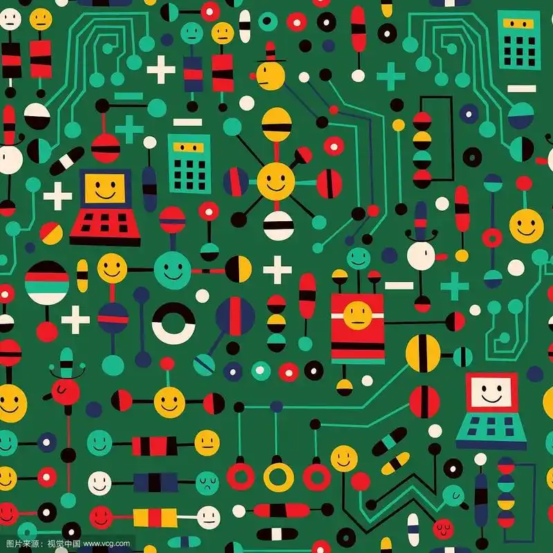 卡通电路板图案