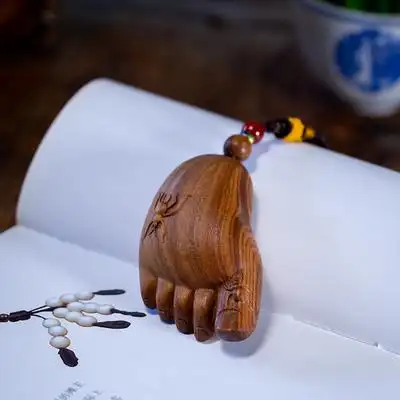 澳洲檀香木原木料雕刻家居装饰随身手把件知足常乐工艺品挂机车挂本场