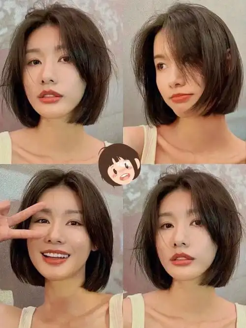 显白发色 北京发型 北京剪发清新甜美日系学生短发99小圆脸必备短发