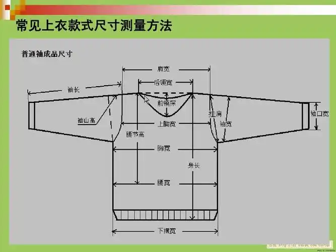 常见上衣款式尺寸测量方法
