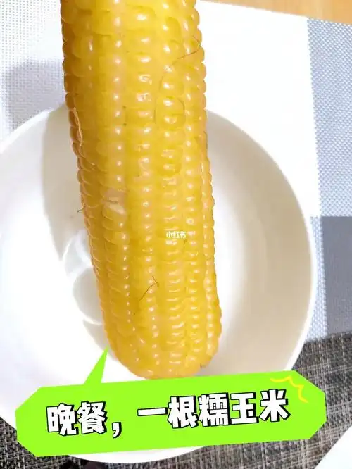 今日晚餐糯玉米一根