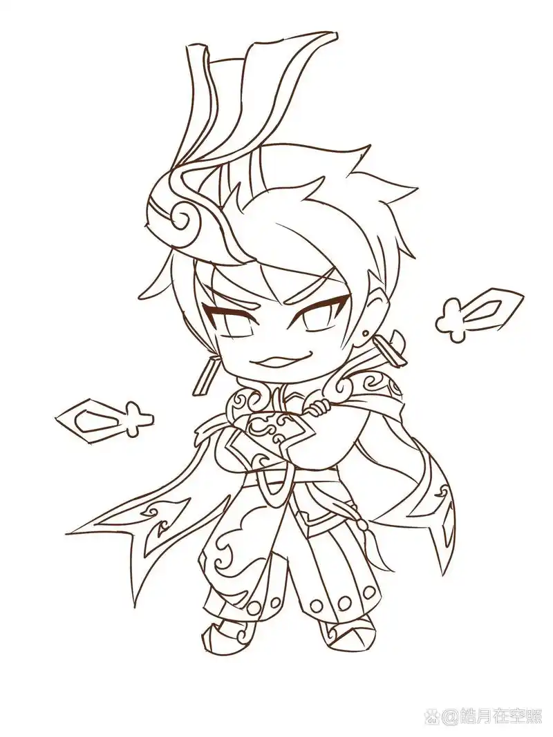 手绘王者荣耀赢政