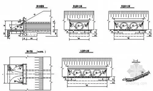 正交涵洞锥坡式洞口构造