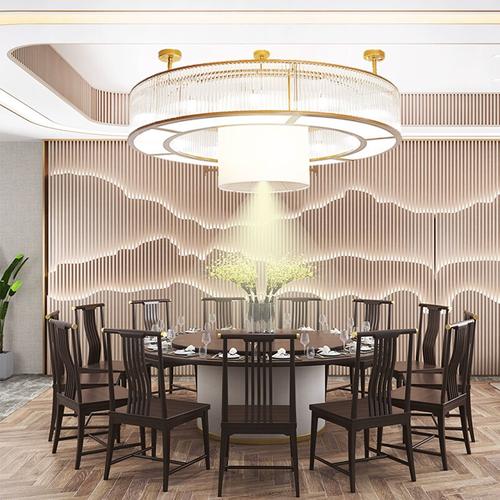 新中式酒店包厢水晶灯新款工程圆形宴会大堂客厅饭店餐厅包间吊灯