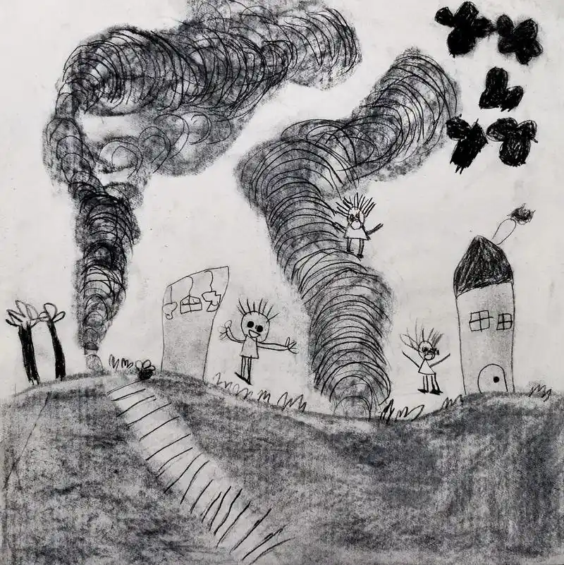 5-6岁 龙卷风#绘画 #少儿美育 #儿童美术 #创意美术  - 抖音