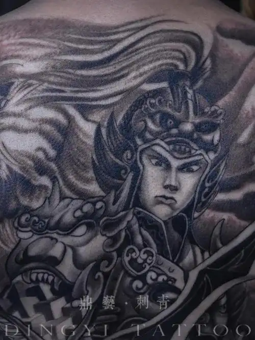 满背赵云_纹身图案手稿图片_嘉祺的纹身作品集