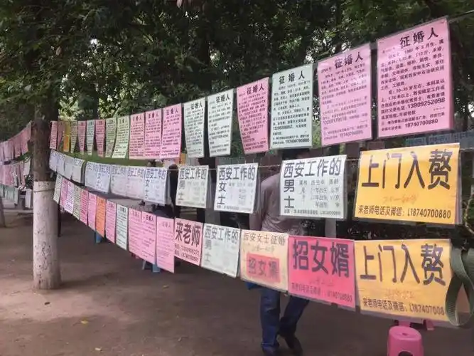 西安革命公园相亲角爱情的鄙视链爸妈的大广场