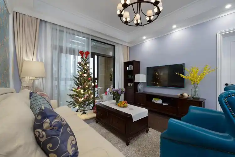 美式二居之家客厅布置图