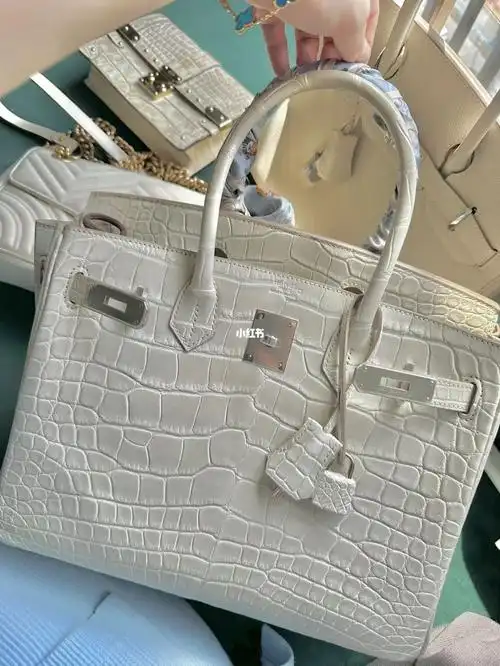 爱马仕奶昔白雾面鳄鱼皮白色合集