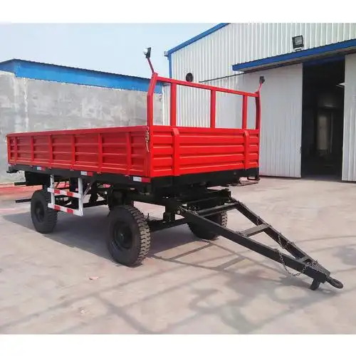农用拖车四轮拖拉机拖车搬运车 农业运输石料 木材自卸刹车拖车