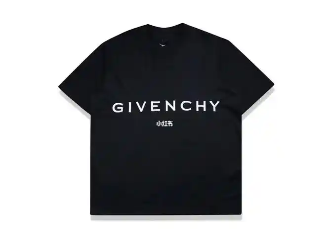 gvc纪梵希刺绣字母logo短袖t恤黑色