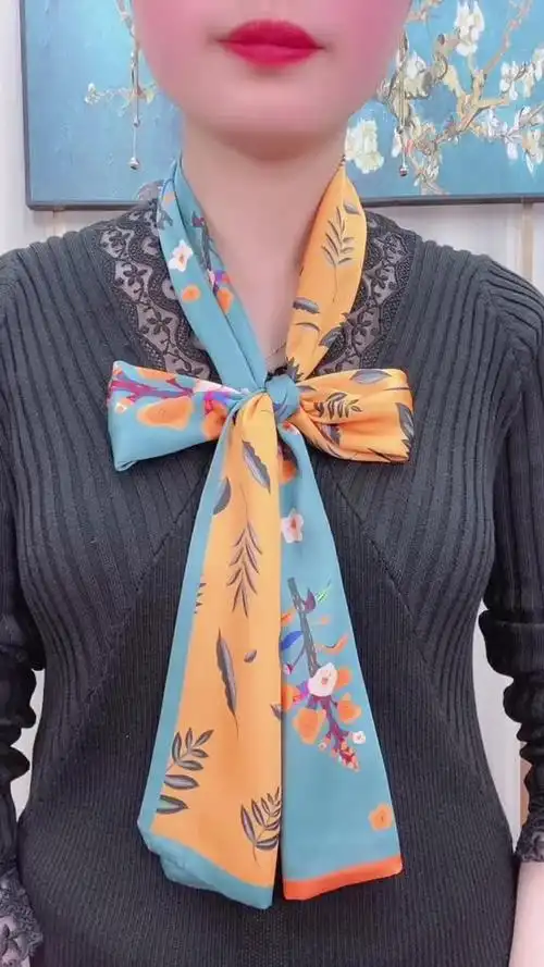 丝巾系法大全热门围巾系法蝴蝶结系法