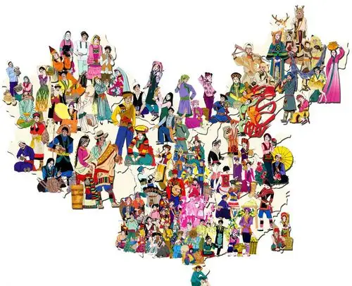 所有市县都有少数民族分布占全省人口的1/3少数民族人口1415万56个