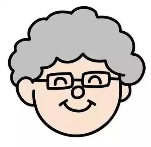 老奶奶头像简笔画步骤