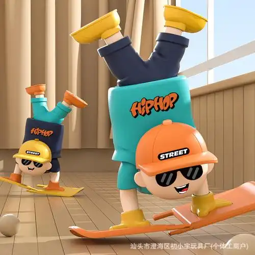 新款儿童电动玩具卡通街舞公仔倒立行走灯光音乐跳舞机器人男女孩